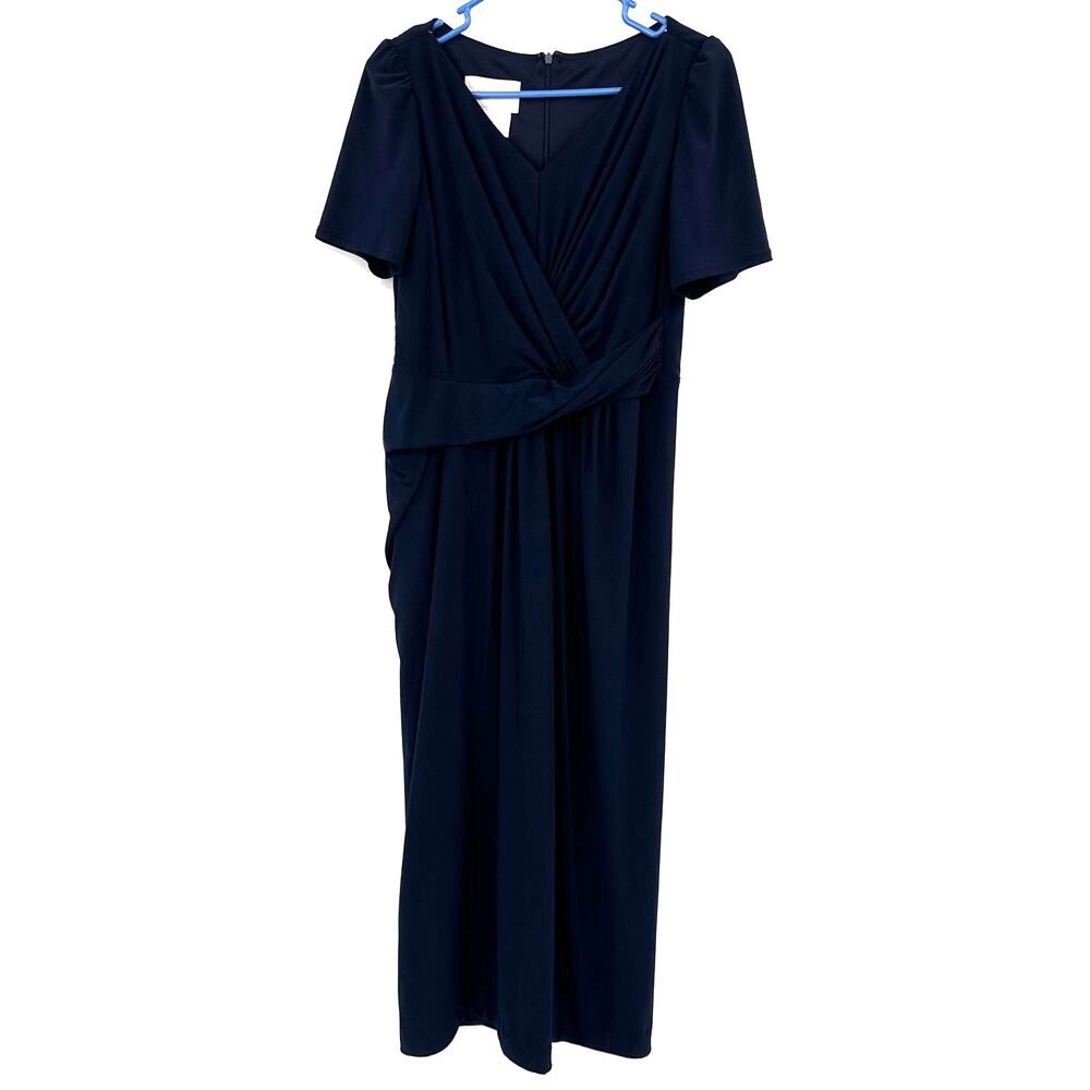 BHLDN Size US 12 Short Sleeve‎ Maxi Dress Formal Dark Blue Navy Wedding Party